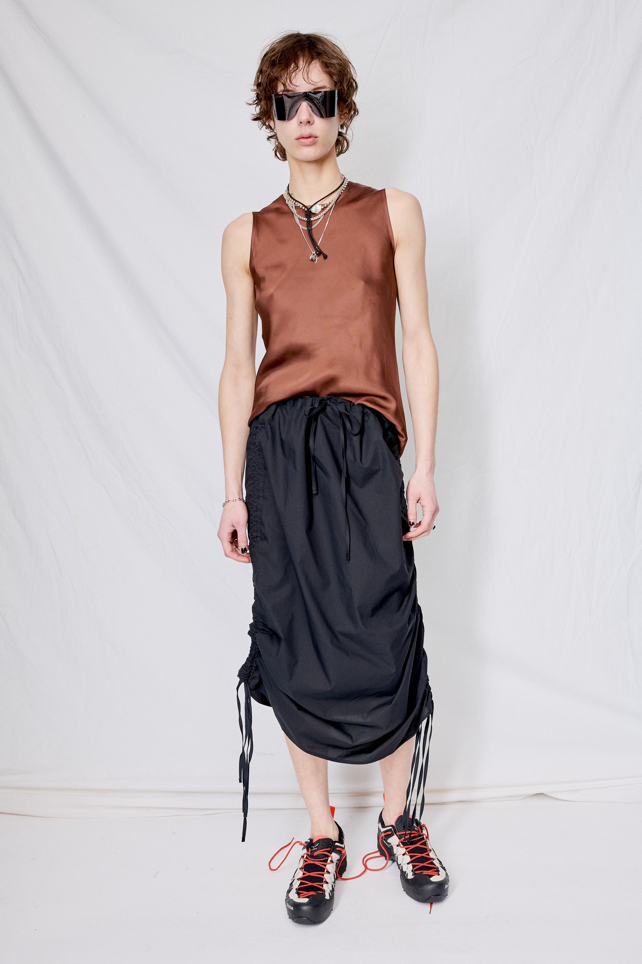 Black Pictorial Strap Skirt - Baserange | Assembly New York