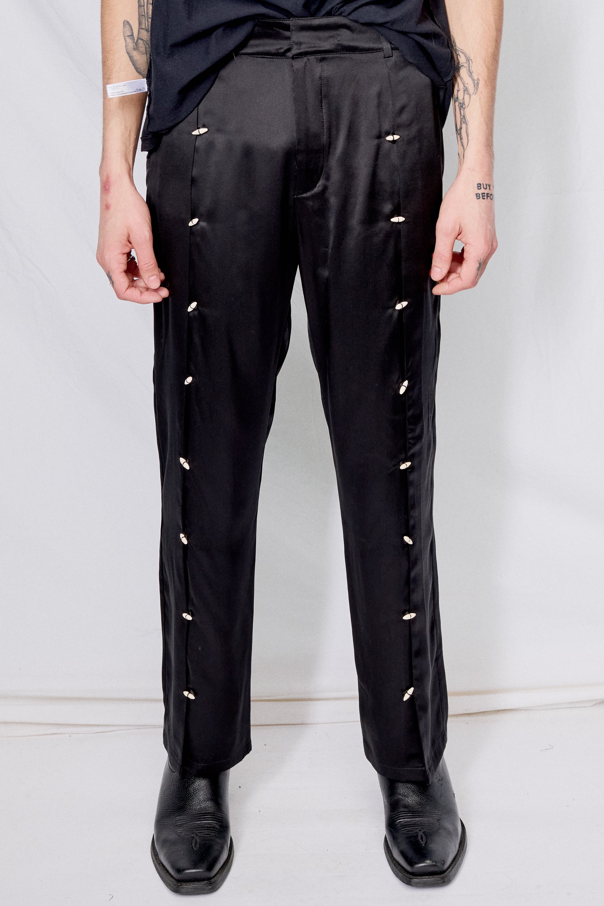 Black Montadito Silk Pants