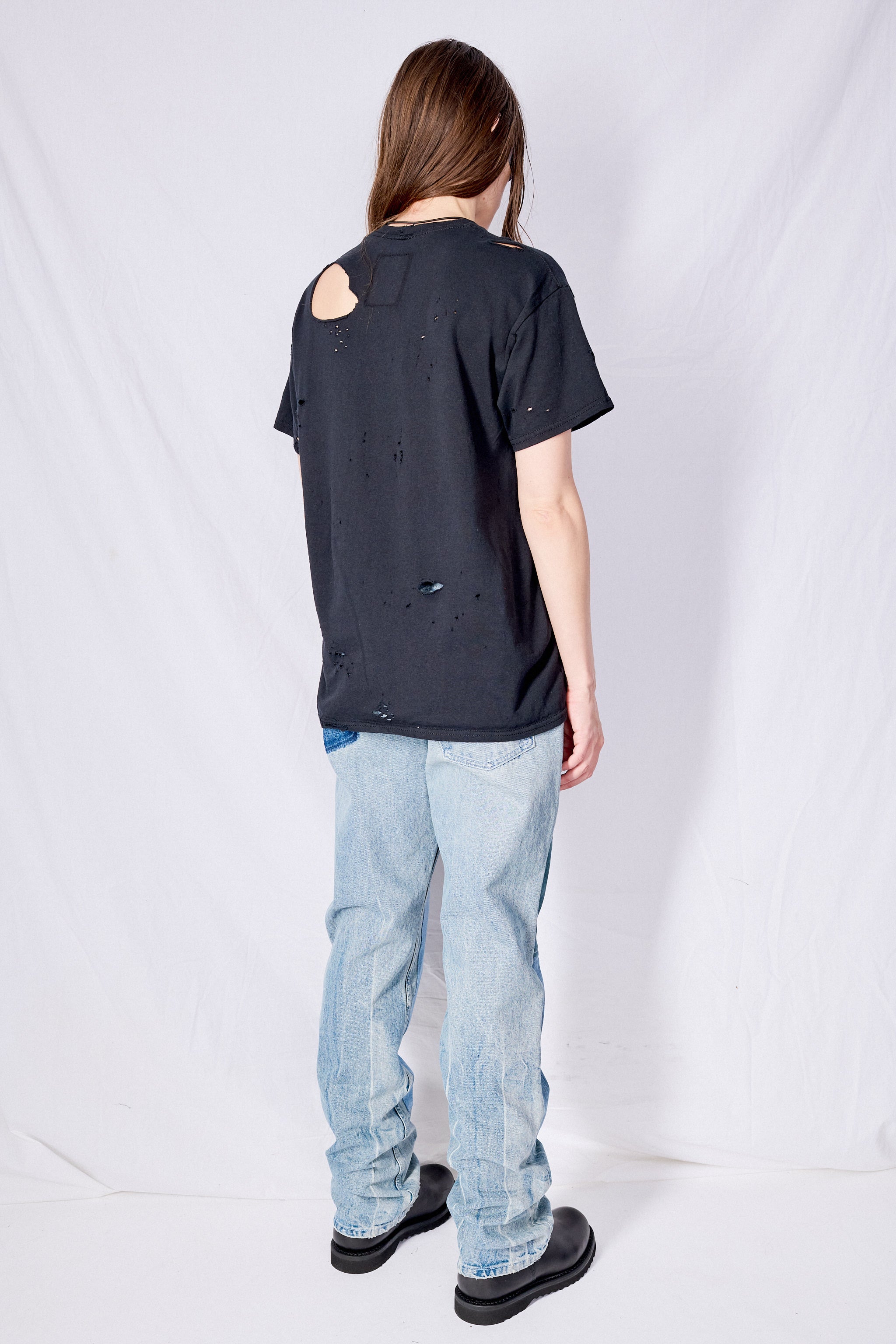 Distressed Black T-Shirt