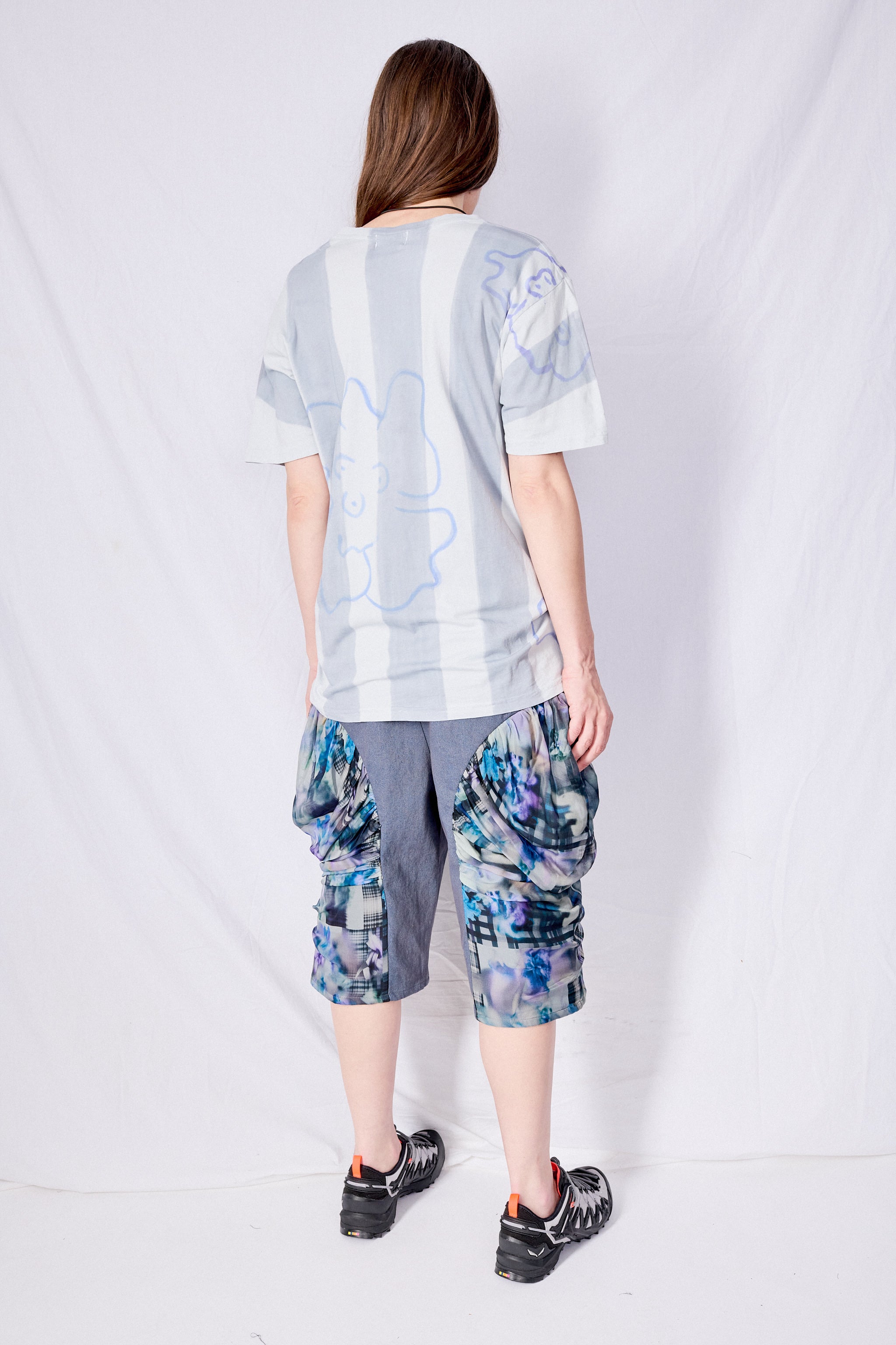 Storm Blue Flower Stripe Tosh Tee