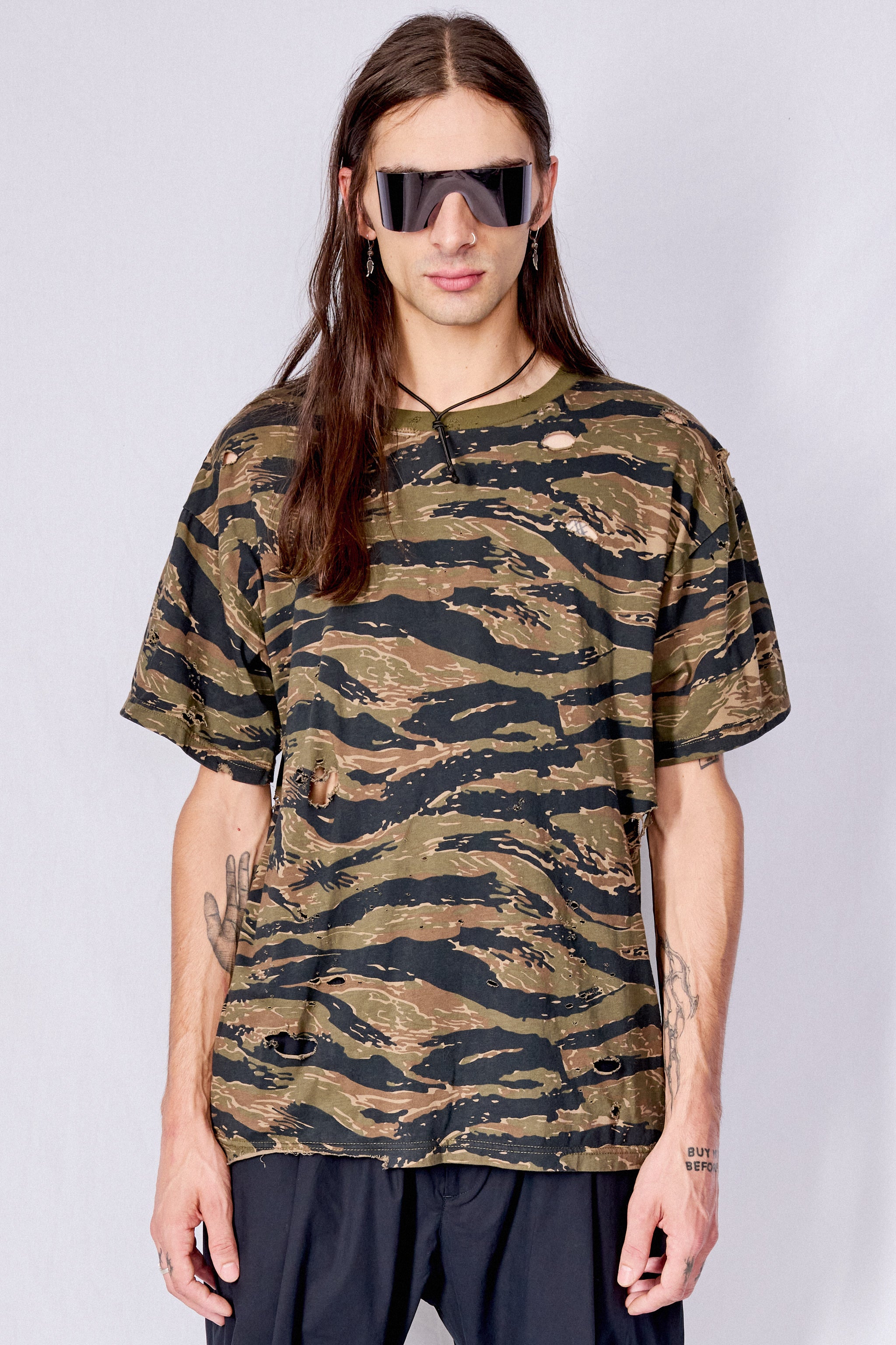 Distressed Camo T-Shirt