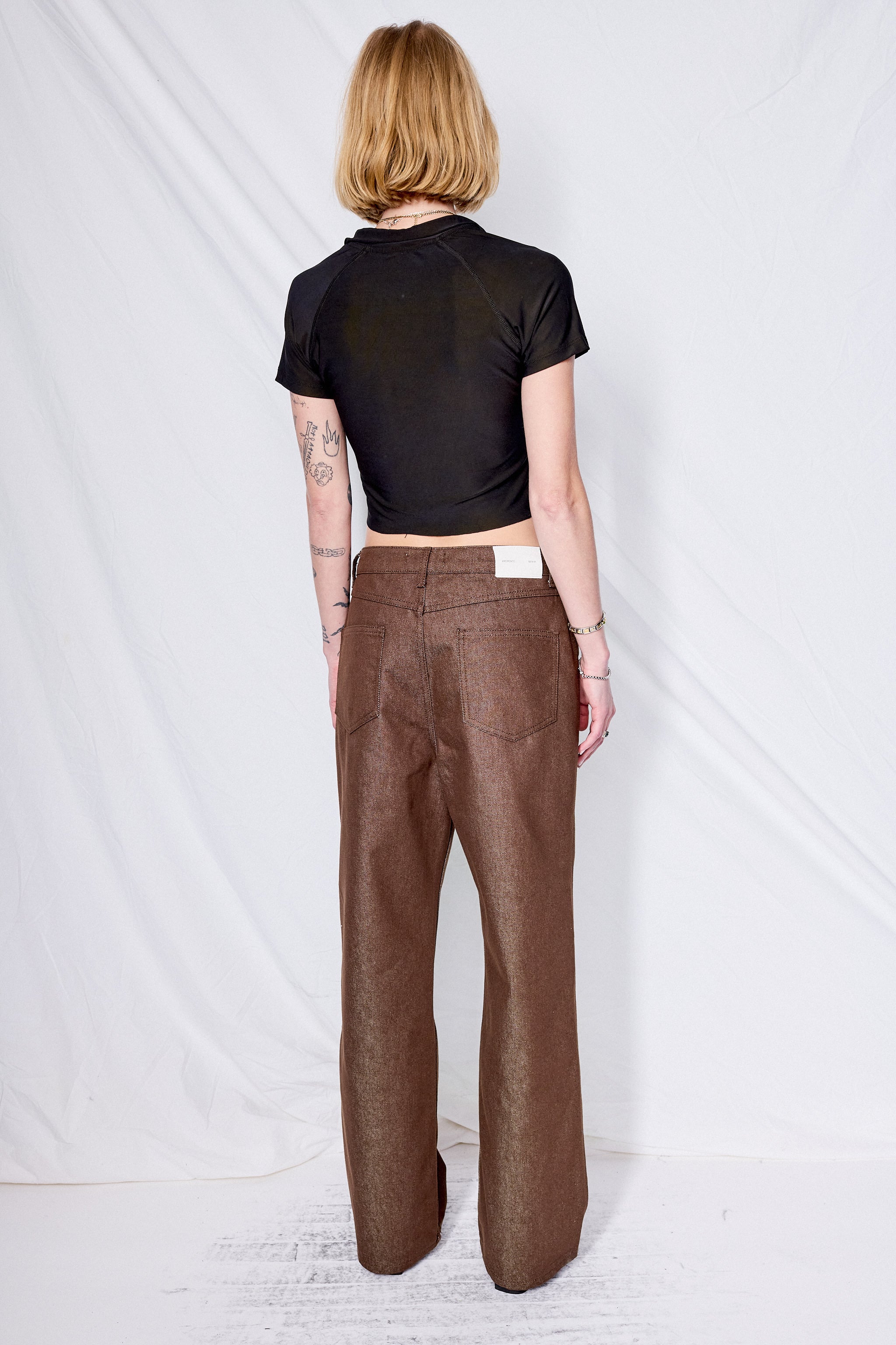 Brown Colored Straight Fit Denim