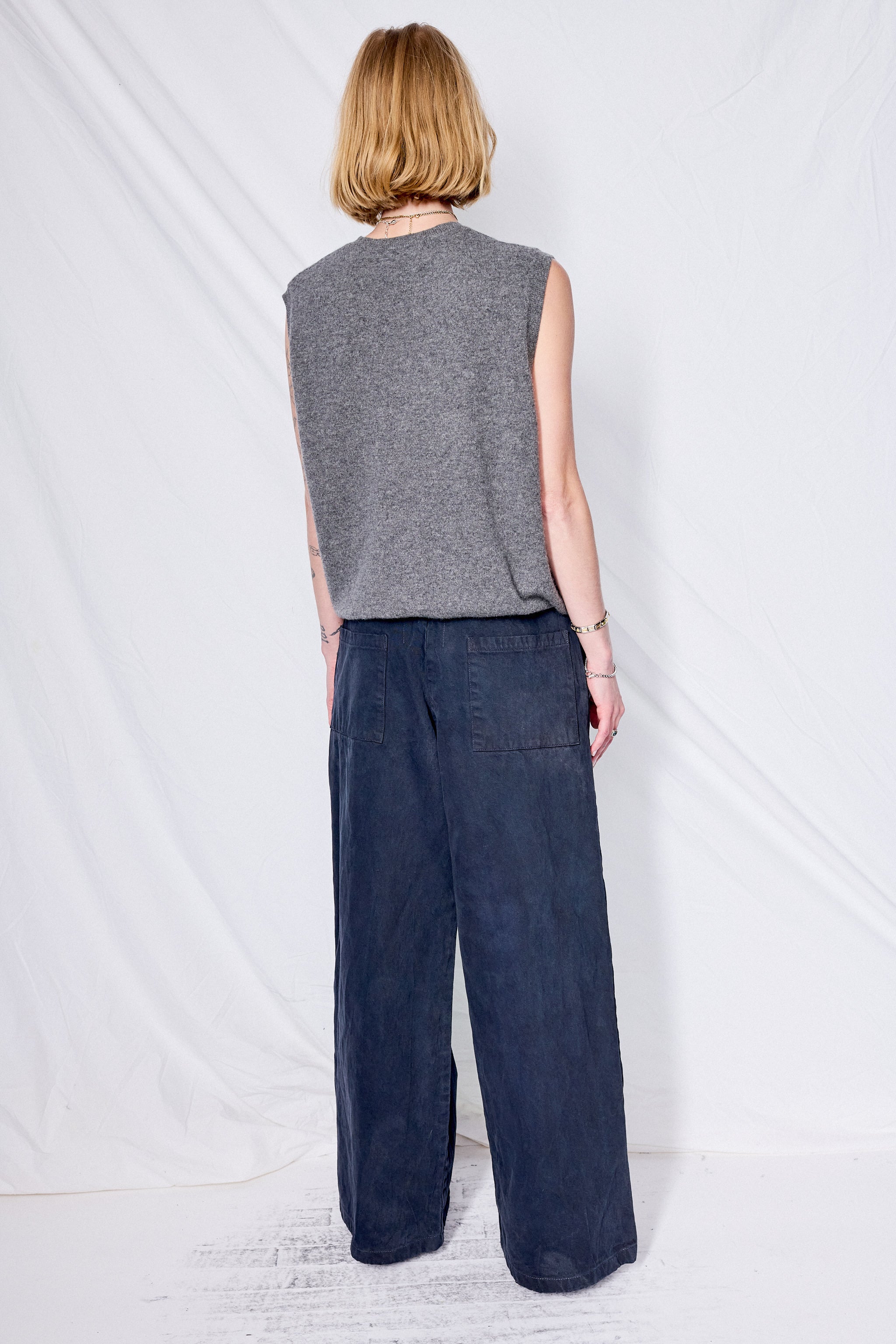 Black Overdyed Denim Standard Pant