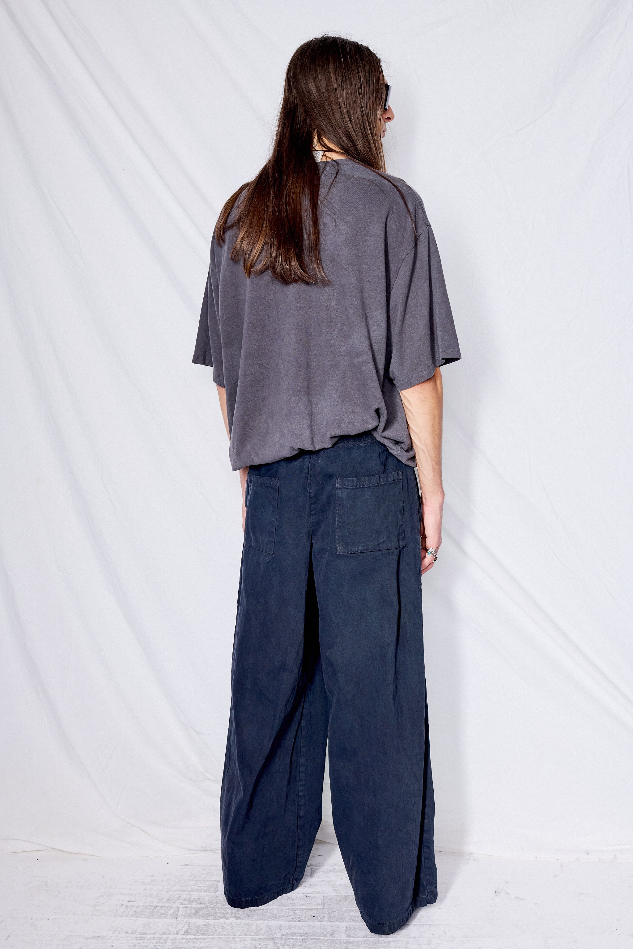 Black Overdyed Denim Standard Pant