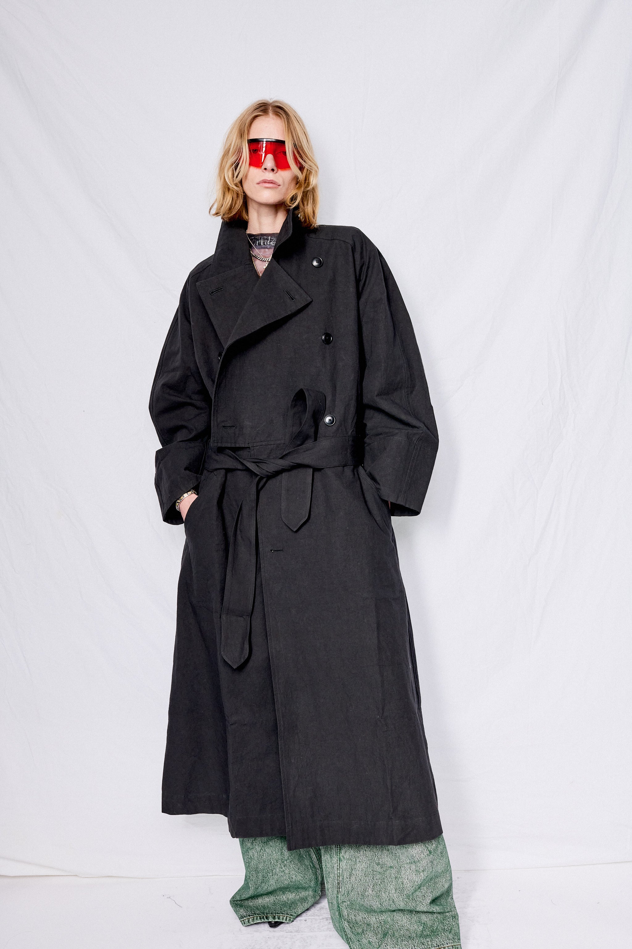 Black Unisex Long Coat