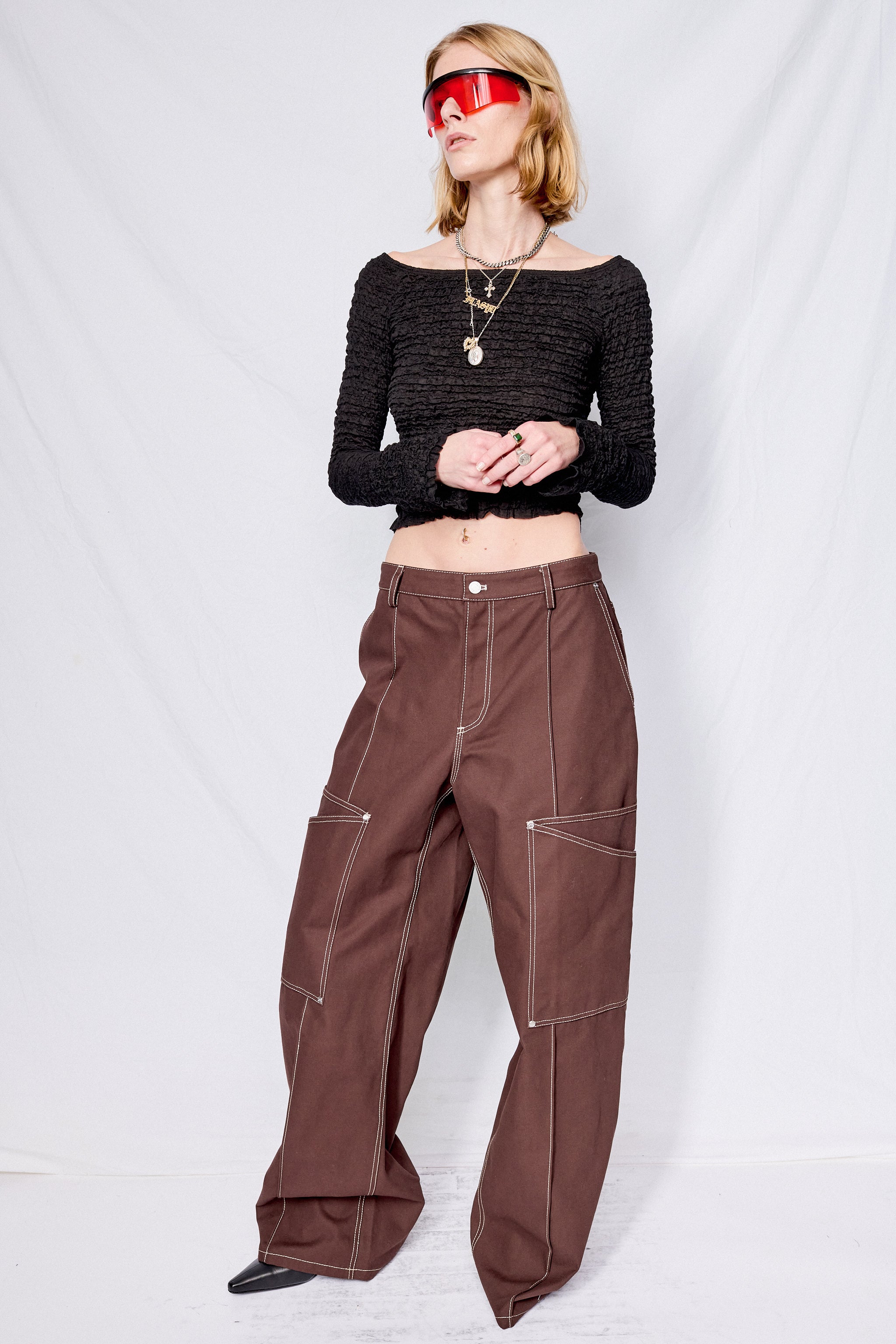 Chocolate Fold Back Pant