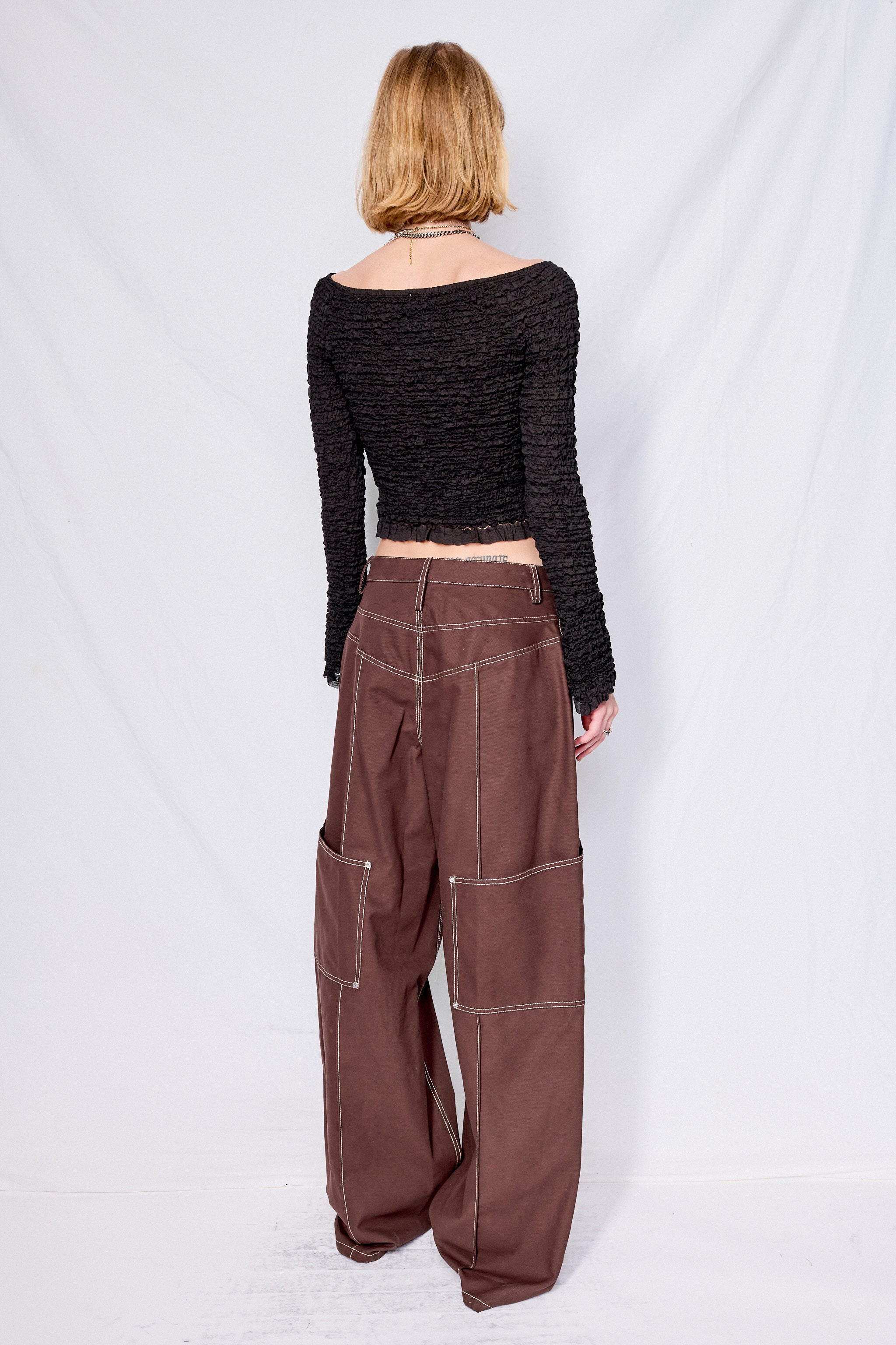 Chocolate Fold Back Pant