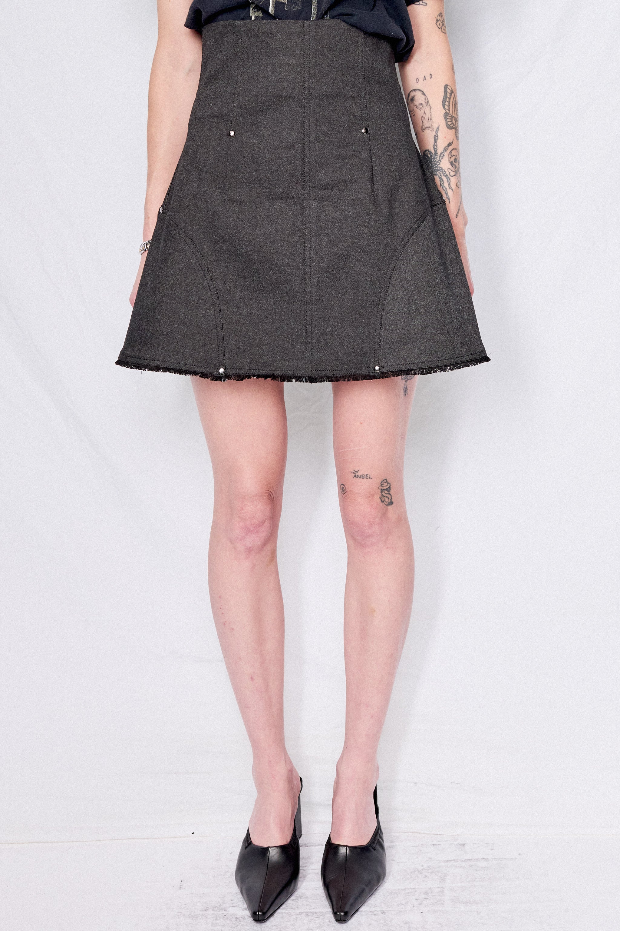 Onyx Denim Mini Skirt