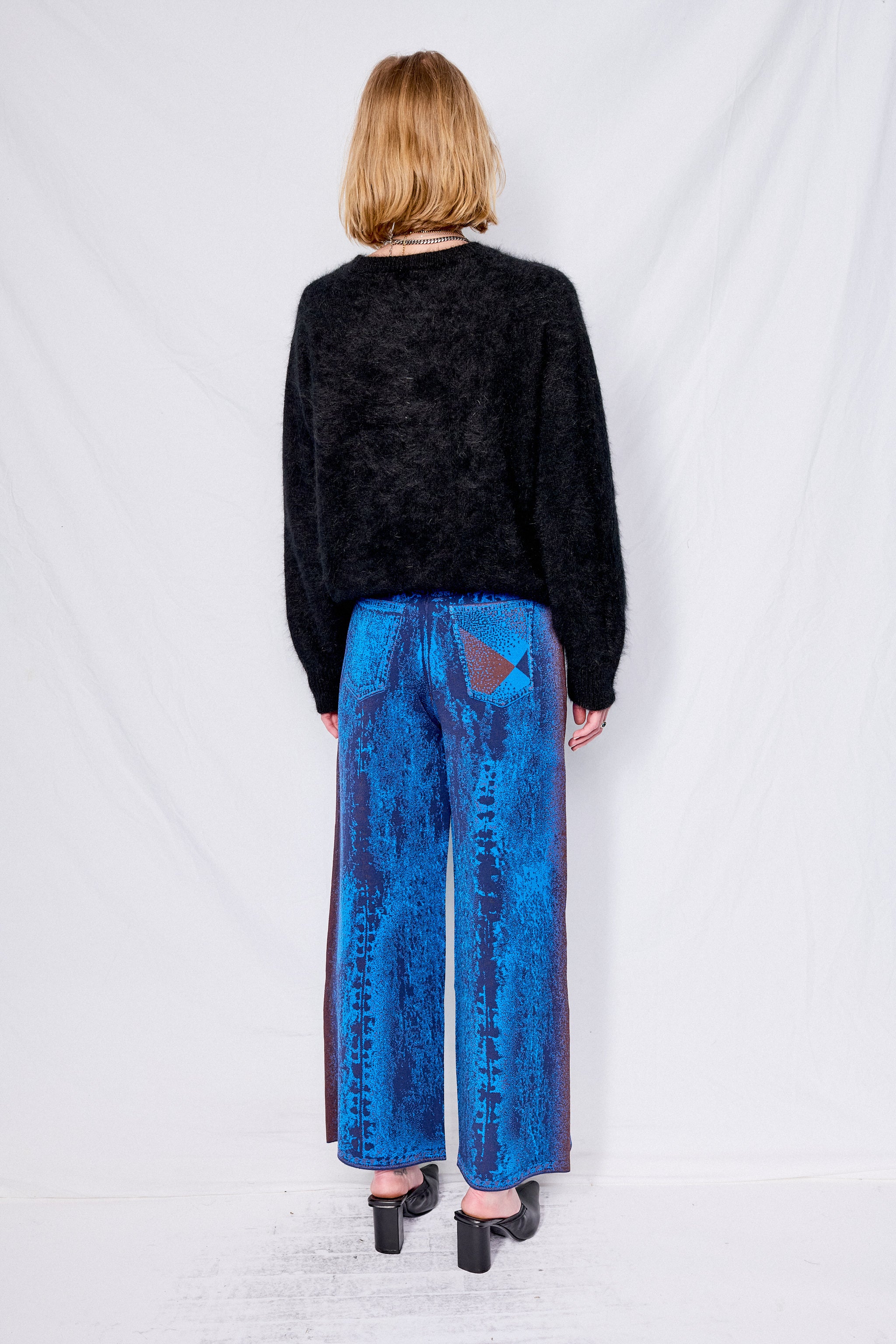 Electric Blue Zahra Wide Leg Pants