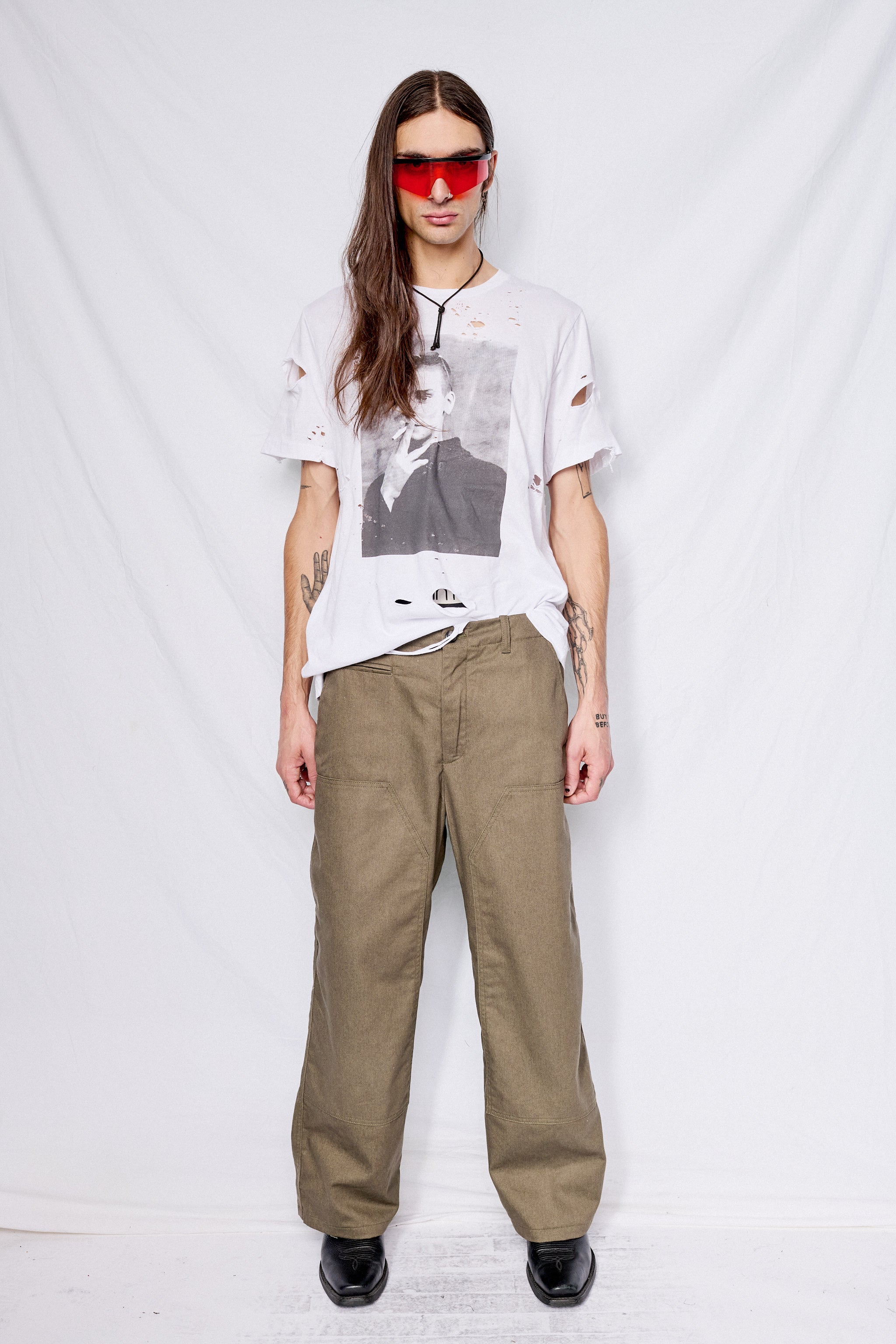 Grey Drill Denim Full Pant