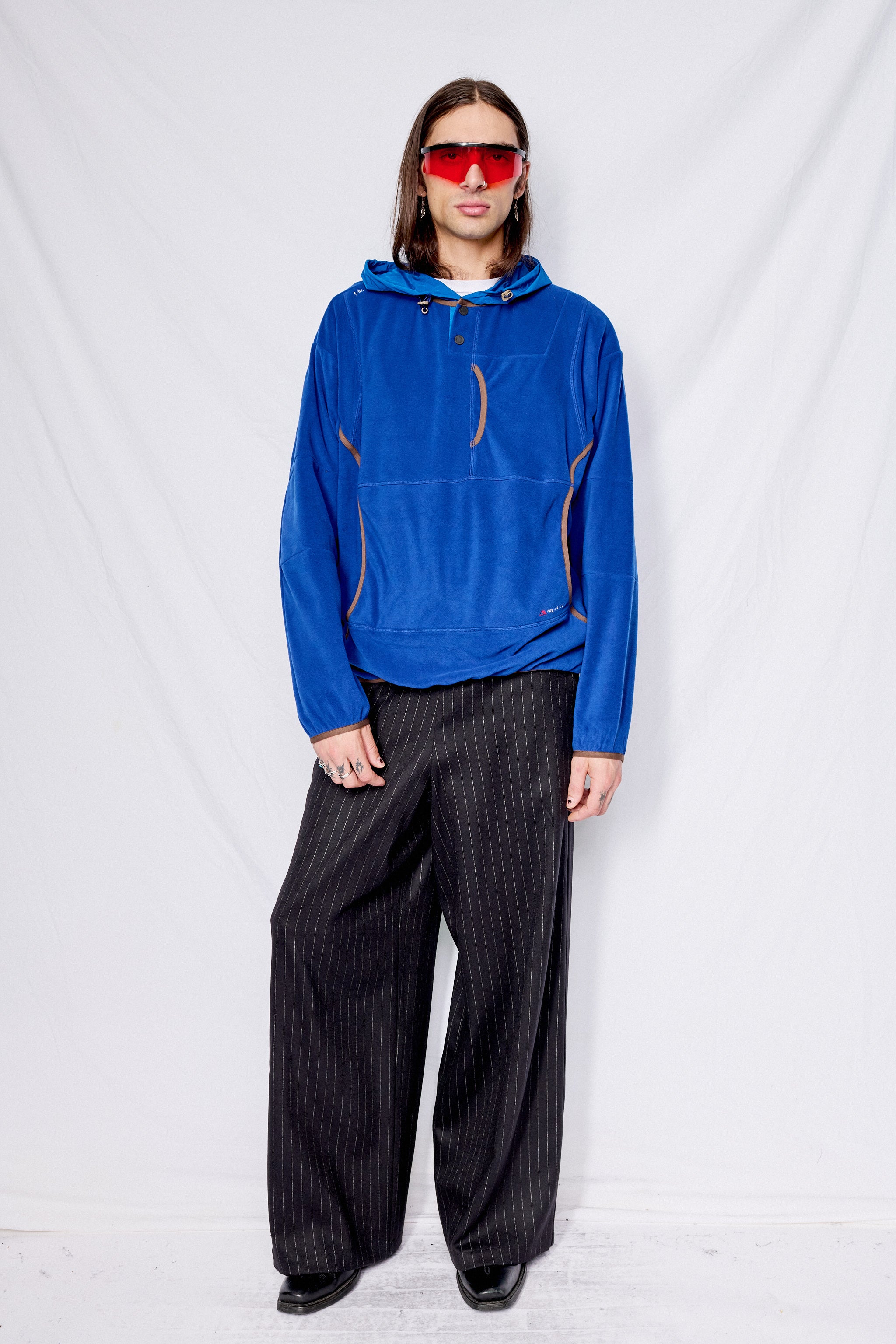 Navy Stripe Suiting Standard Pant