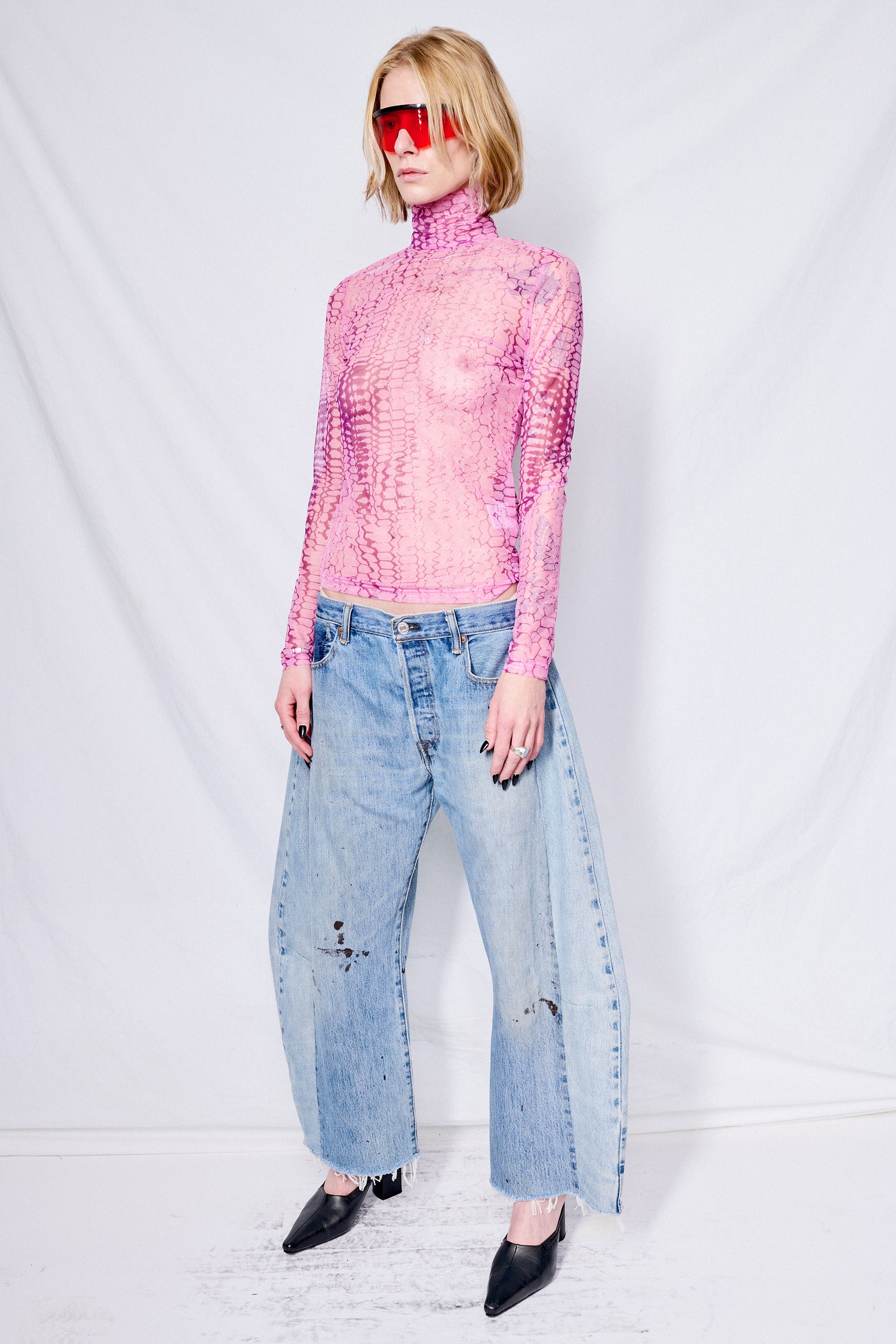 Pink Sulley Turtleneck Top