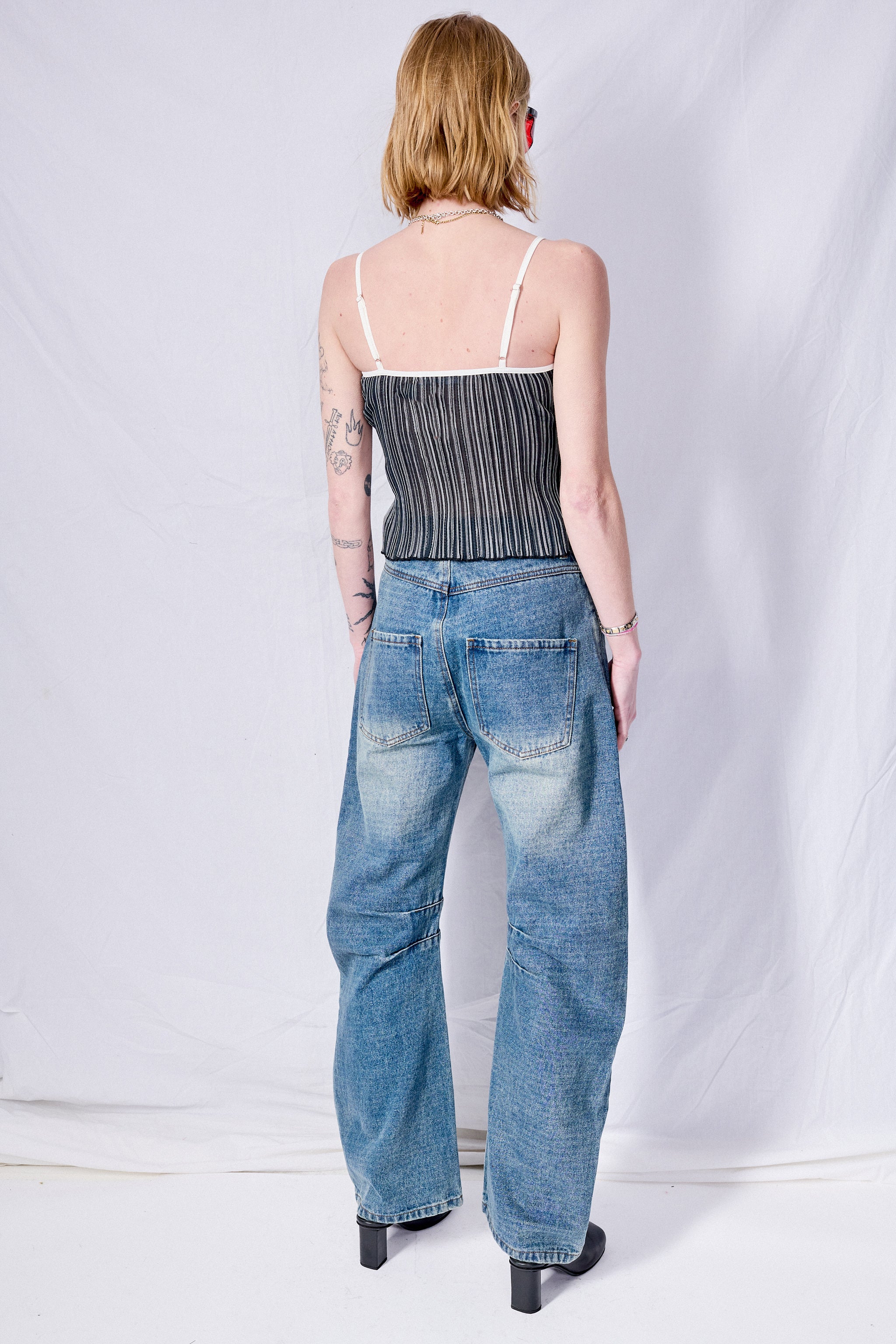 Indigo Darted Leg Jeans