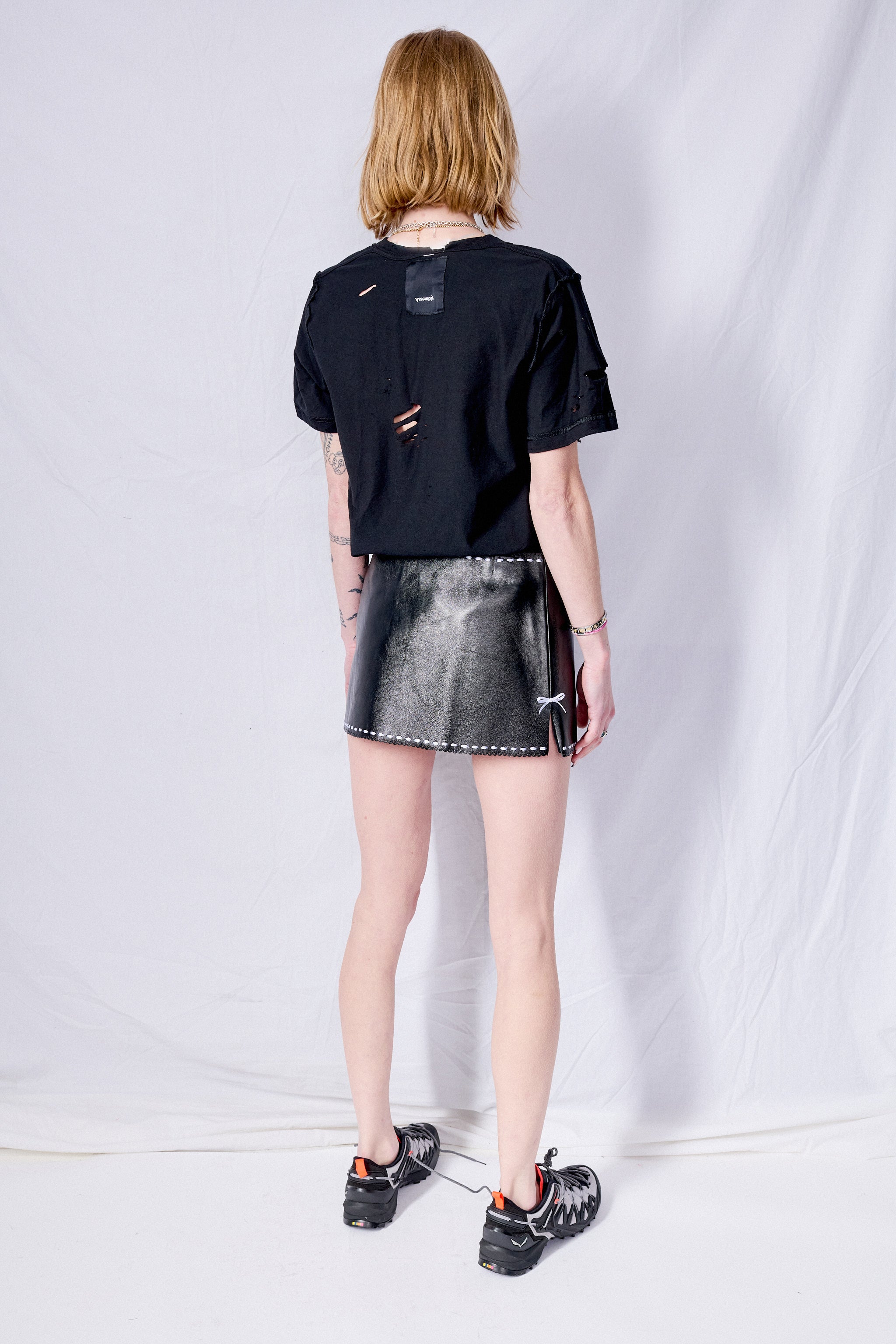 Black Leather Ilona Mini Skirt