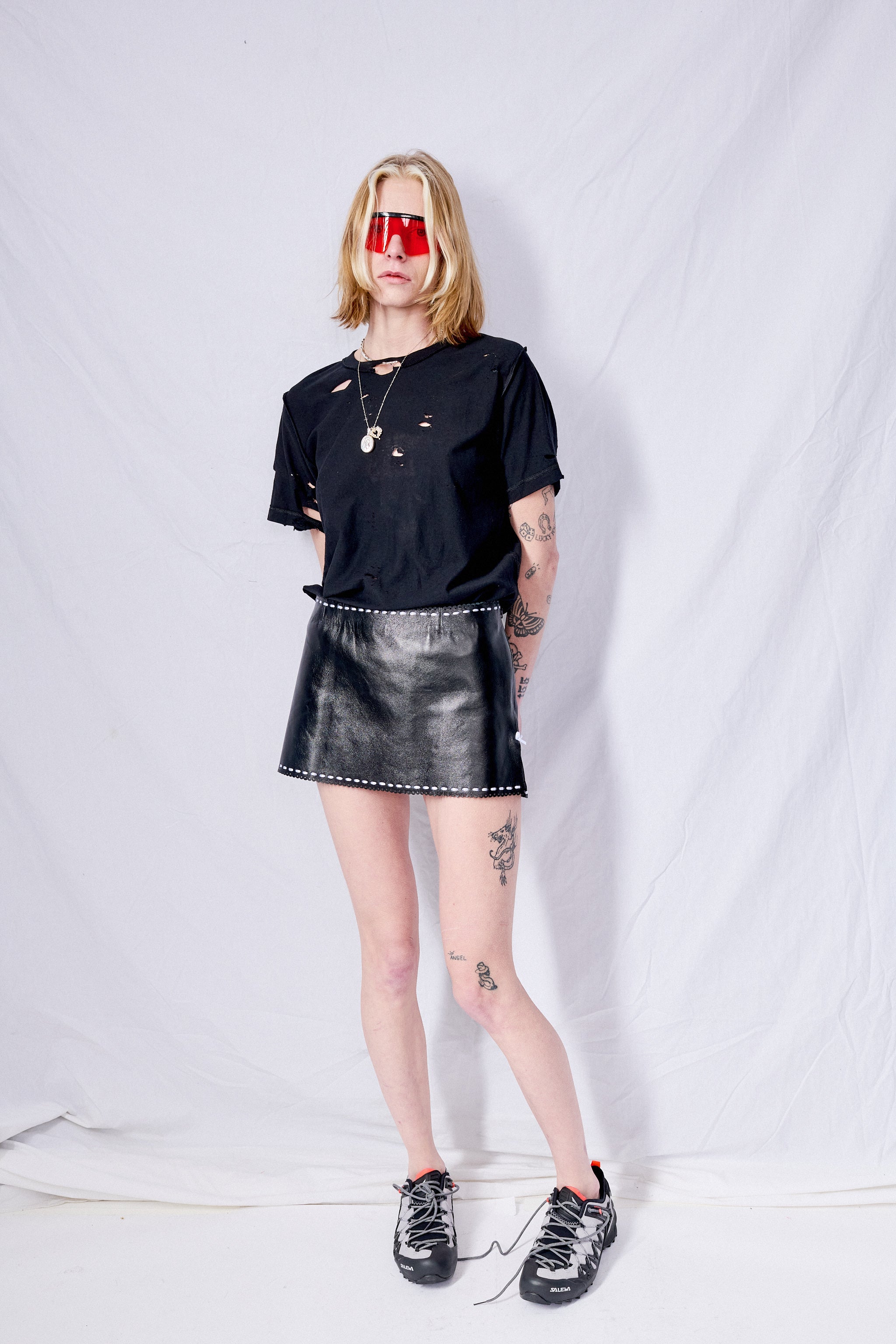 Black Leather Ilona Mini Skirt