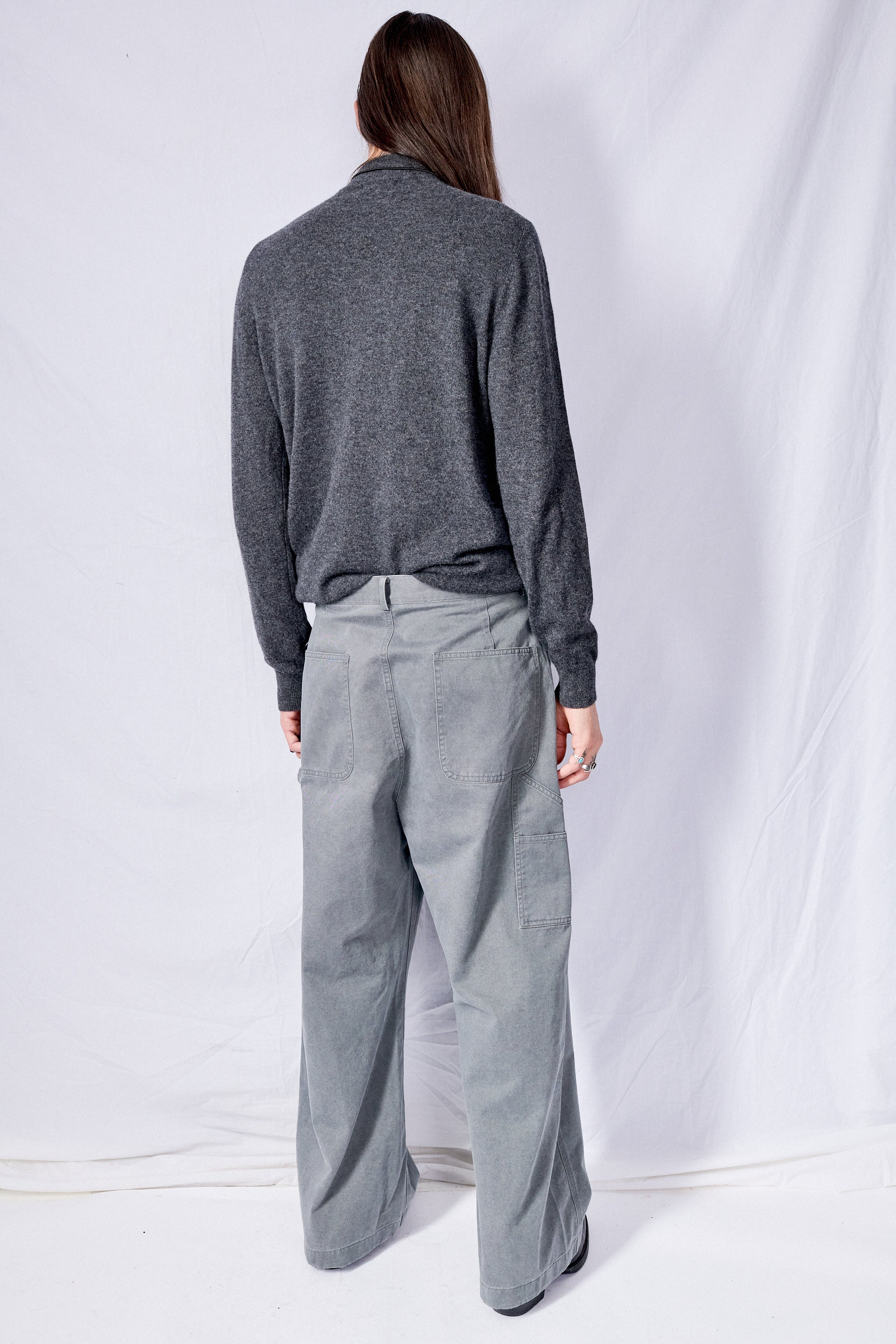 Rhino Washed Cotton Wide Leg Work Pant