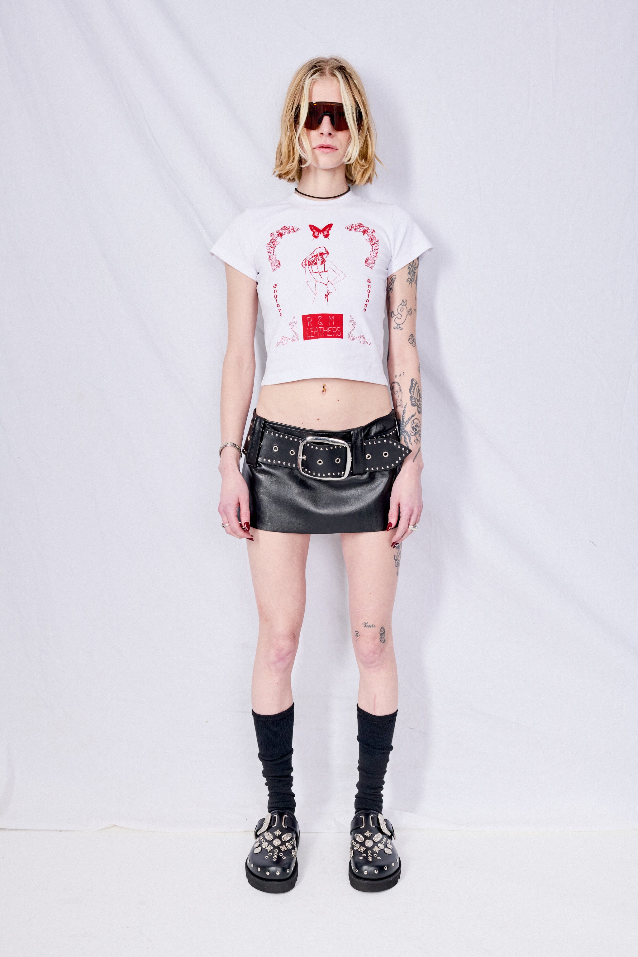 Black Leather Kane Mini Skirt