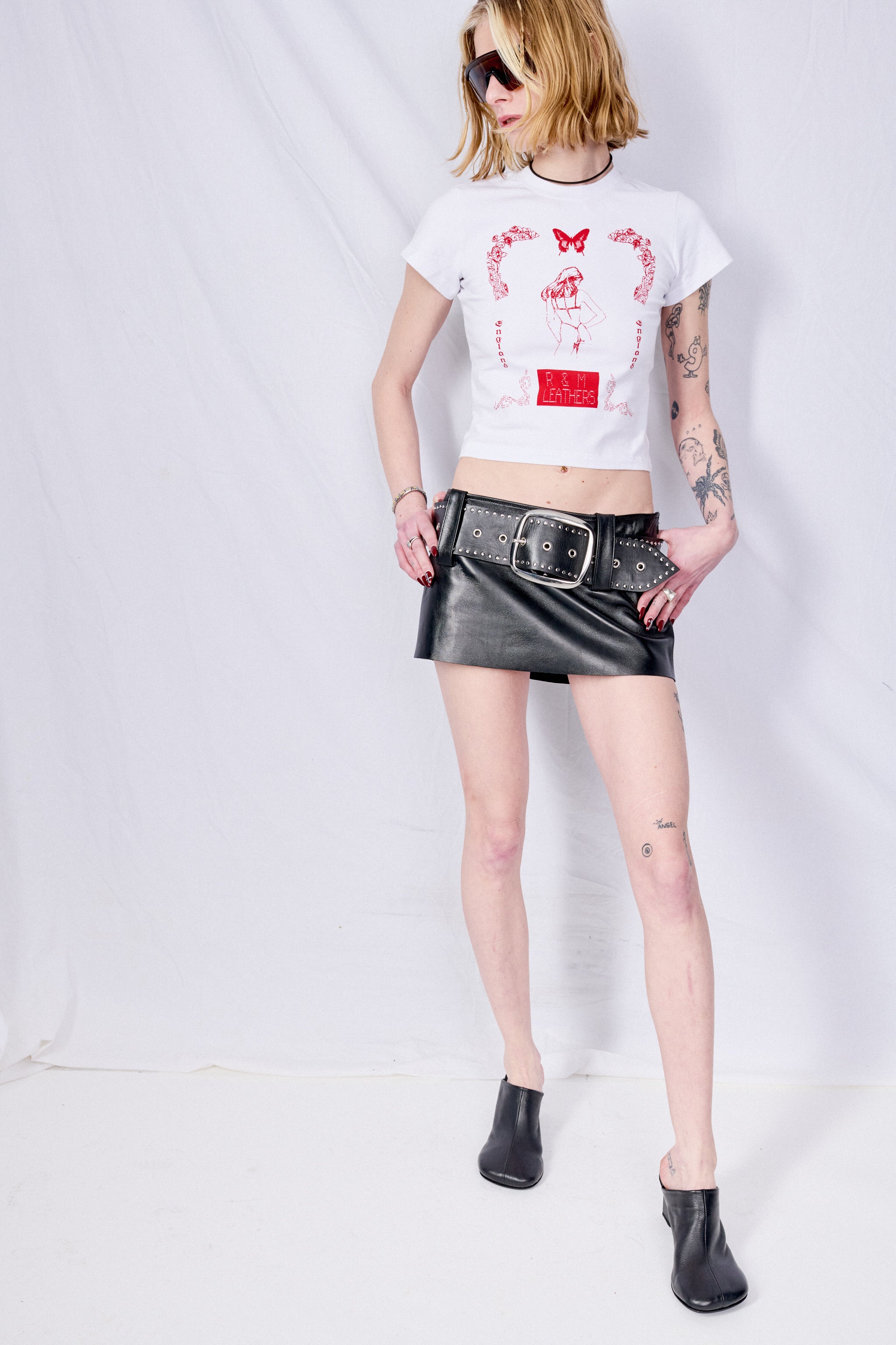 Black Leather Kane Mini Skirt