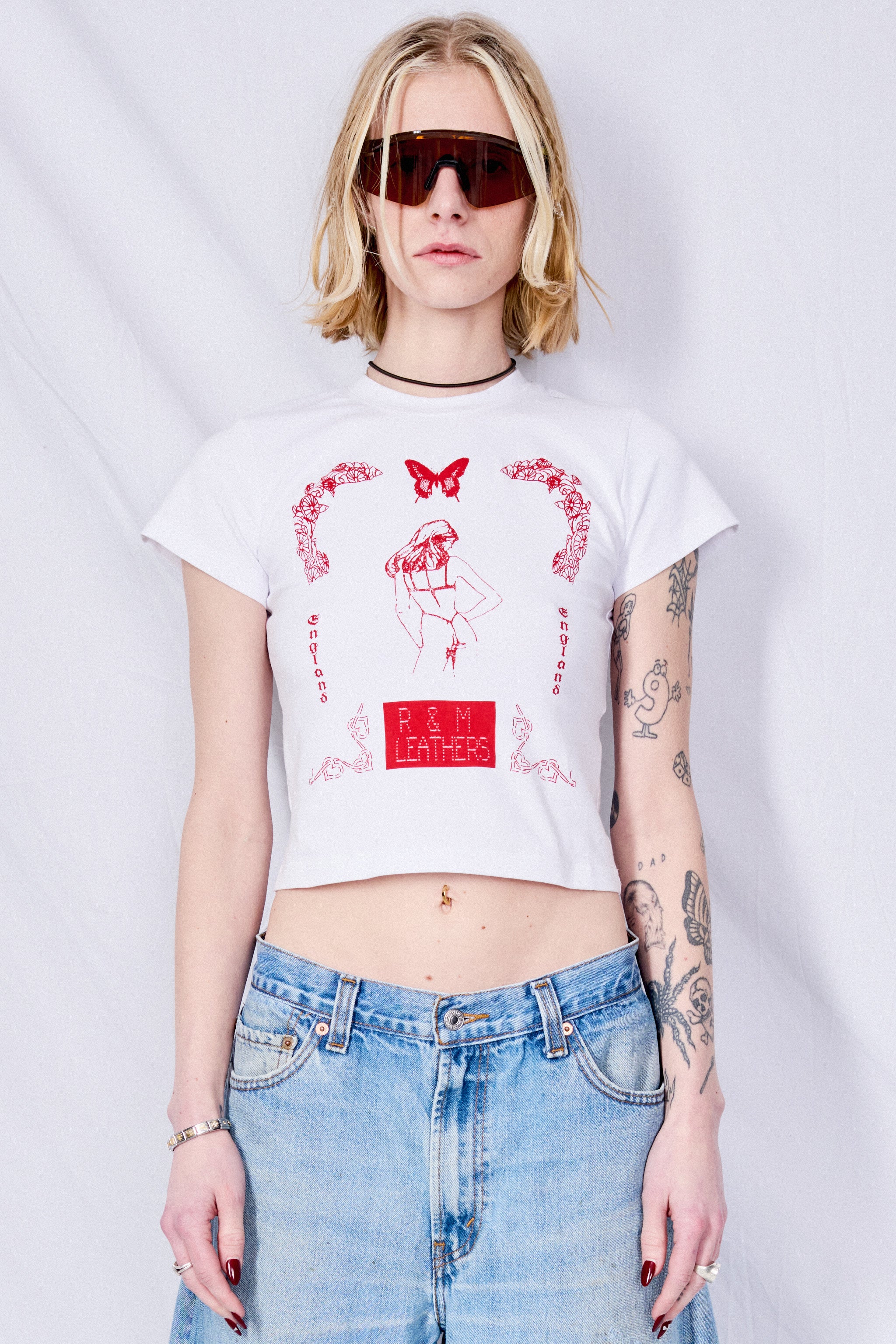 White Venus Baby Tee