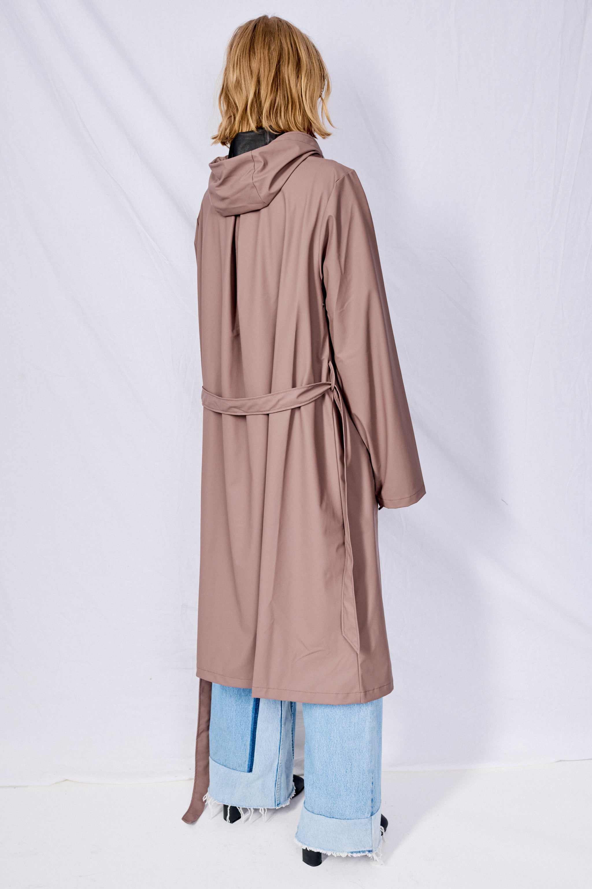 Shade Hooded A-Line Longer Jacket