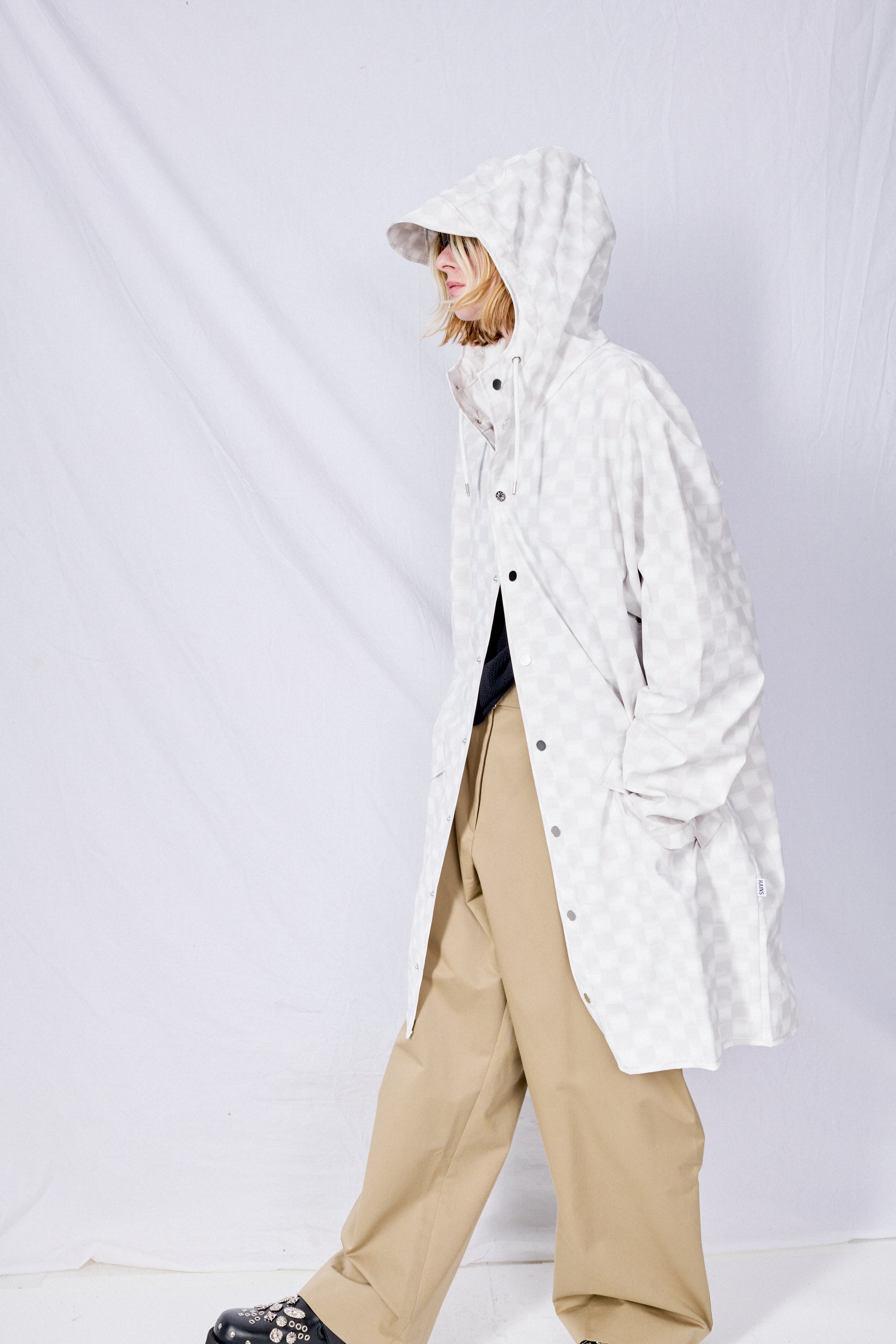 Warp Hooded Rain Long Jacket