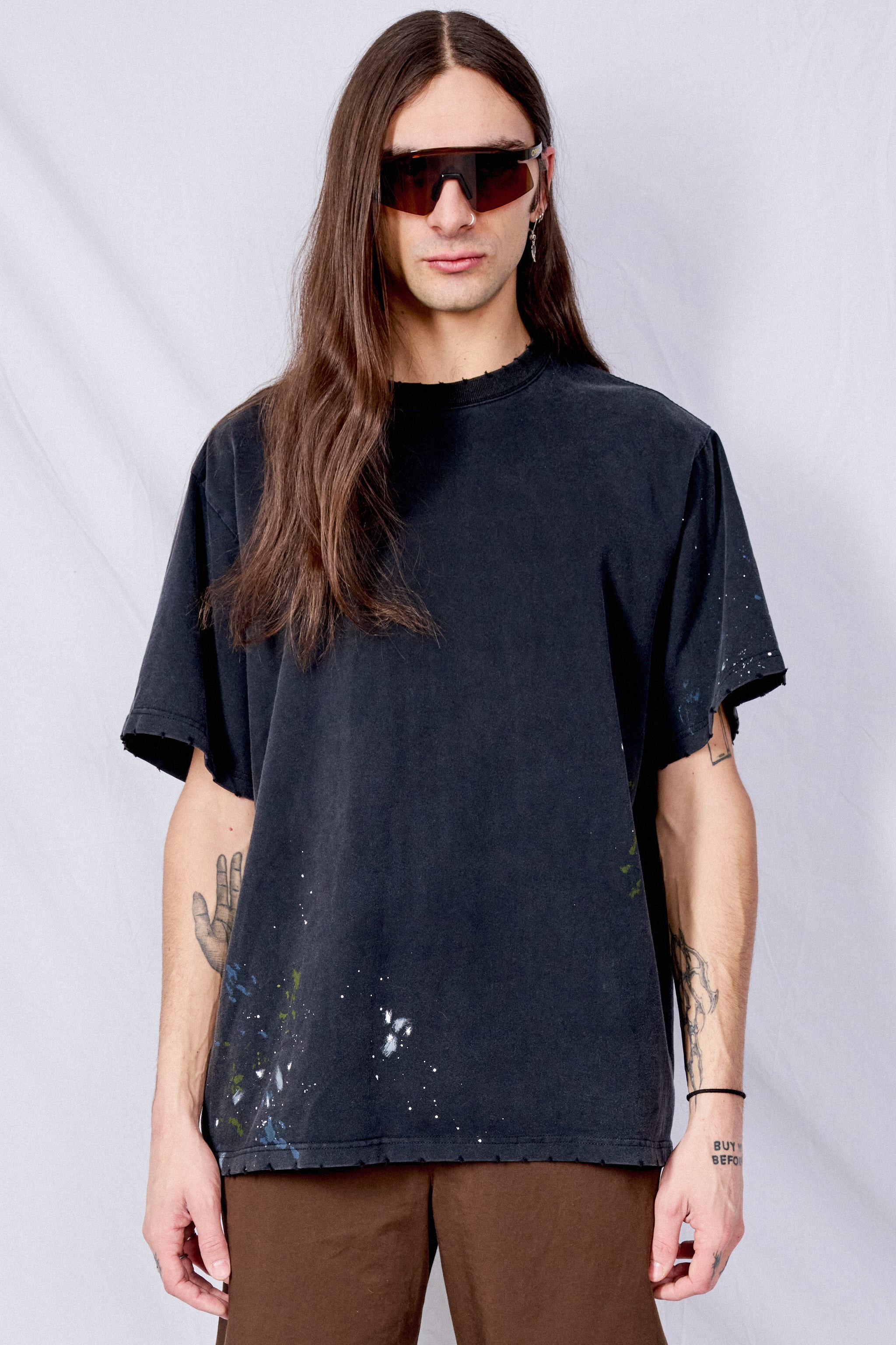 Black Painted T-Shirt