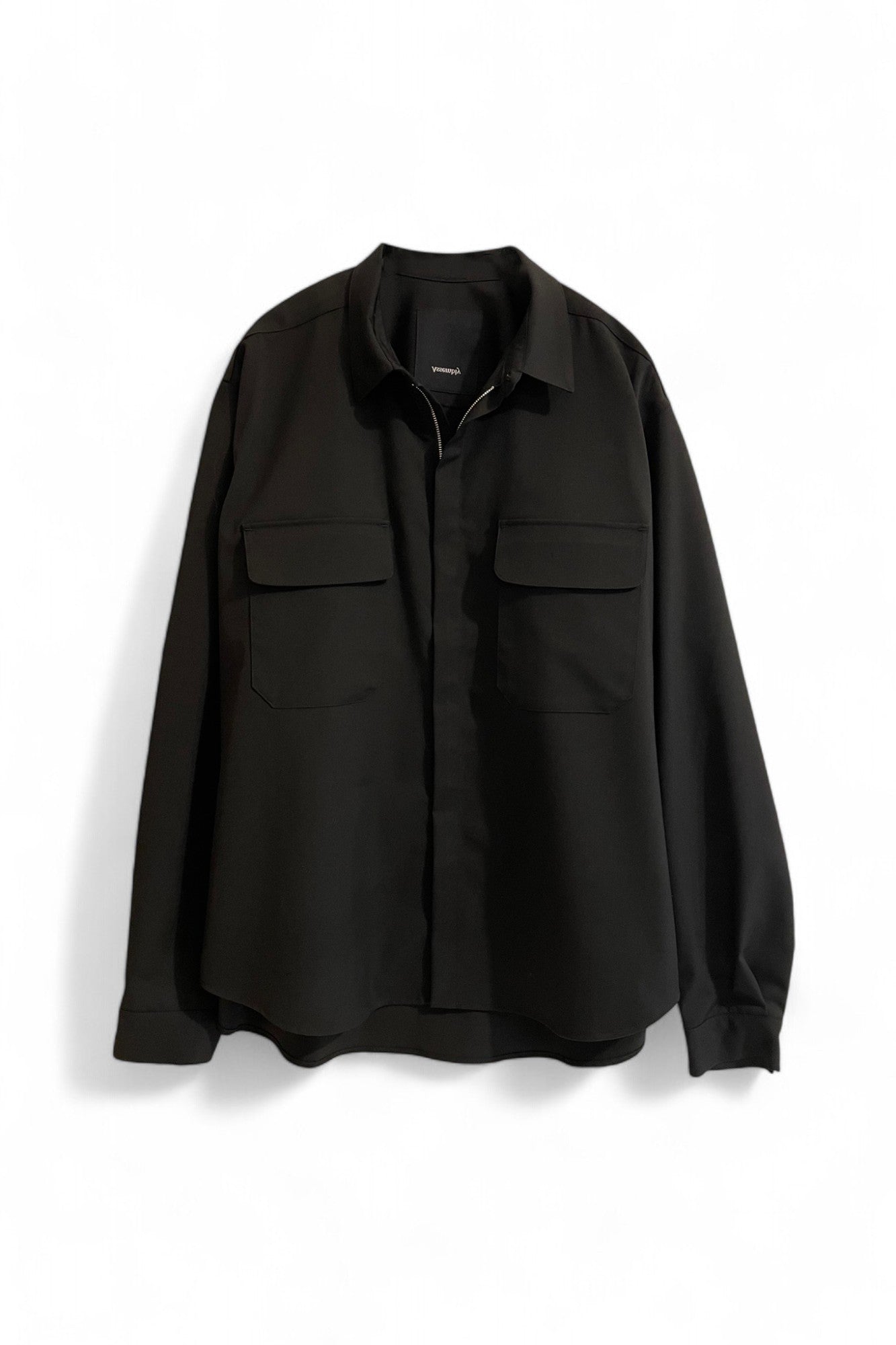 Black Suiting Zip Poet Shirt