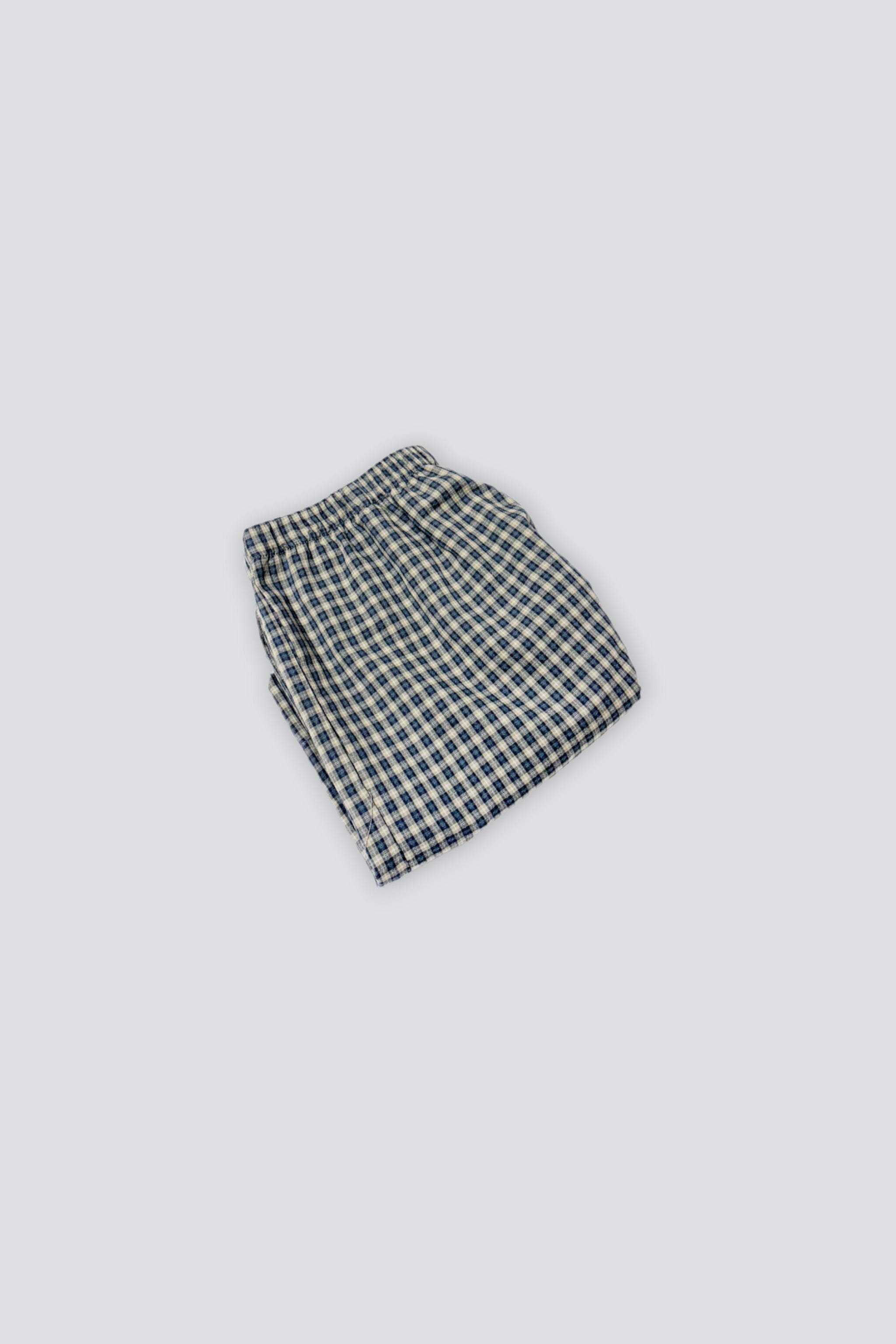 Blue/Tan Plaid Dobby Boxer Short