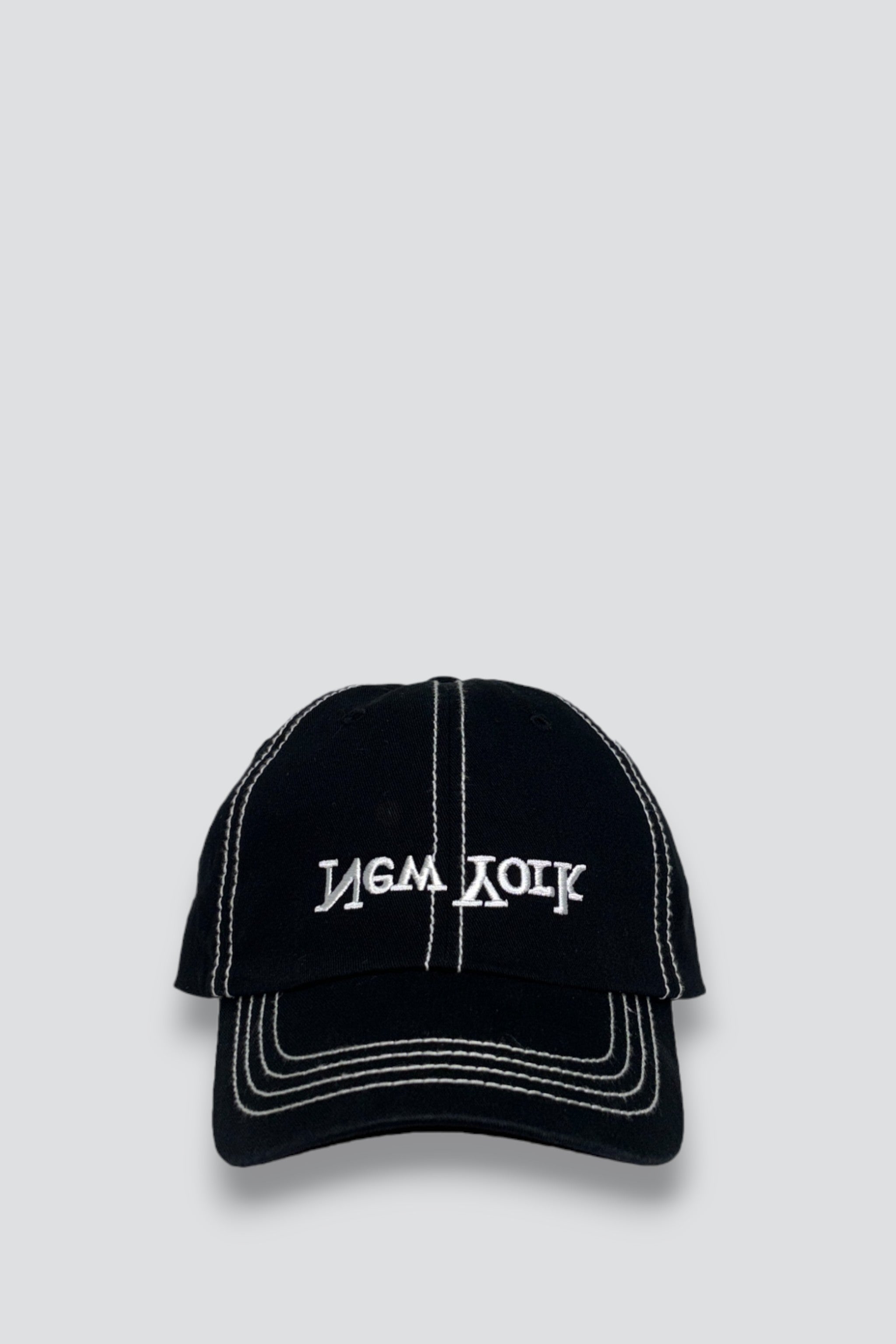 New York Embroidered Contrast Stitch Hat - Black/White - Assembly ...