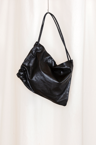 Black Gathered Crossed Leather No.131 Bag - Gabriela Coll Garments –  Assembly New York