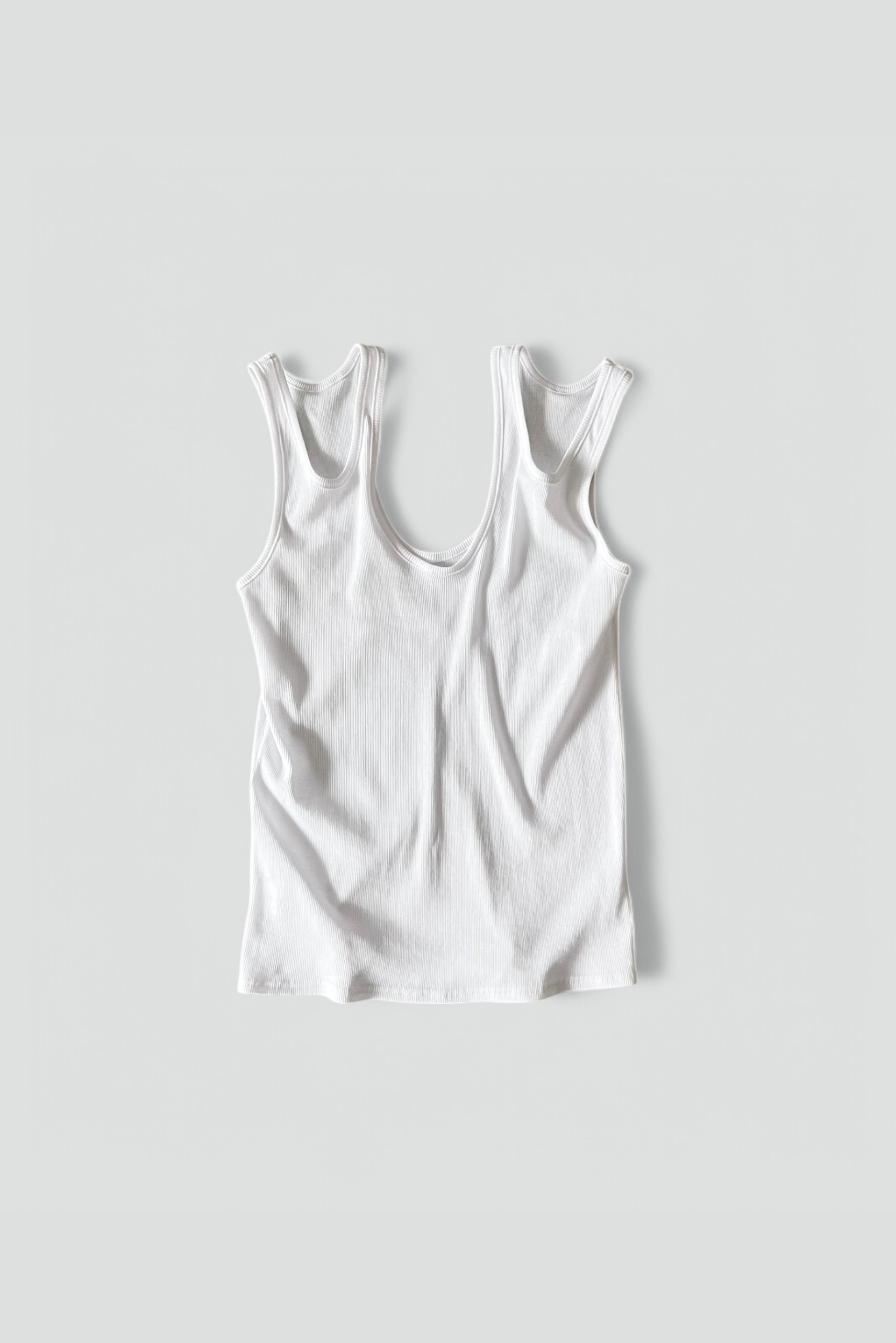 White Twintank C530 Jersey Rib