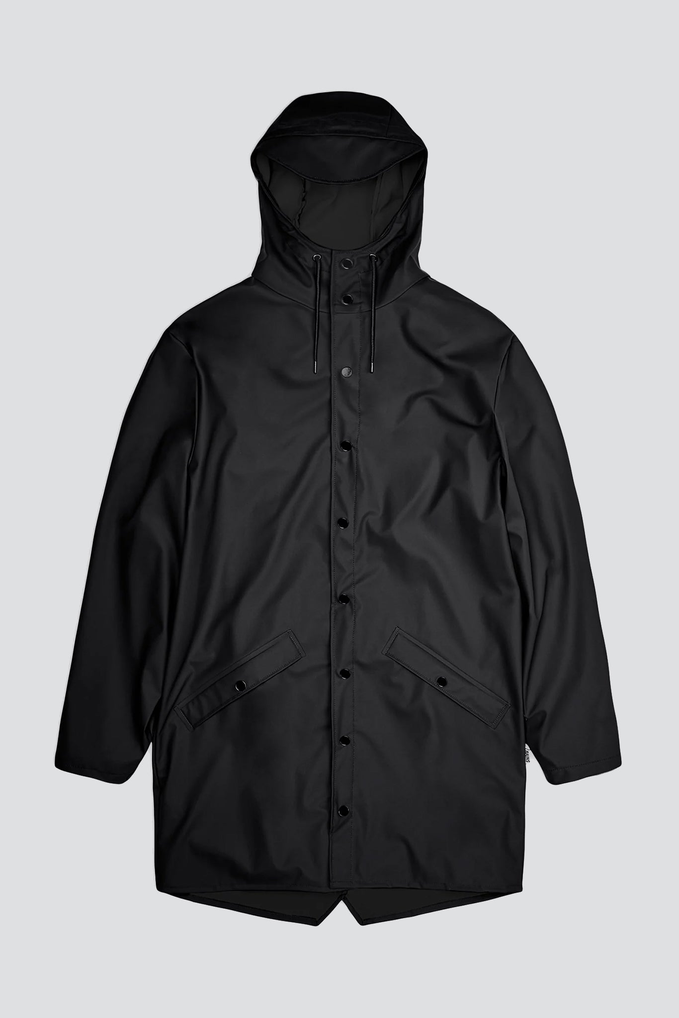 Hooded Rain Long Jacket - Black - Rains | Assembly New York