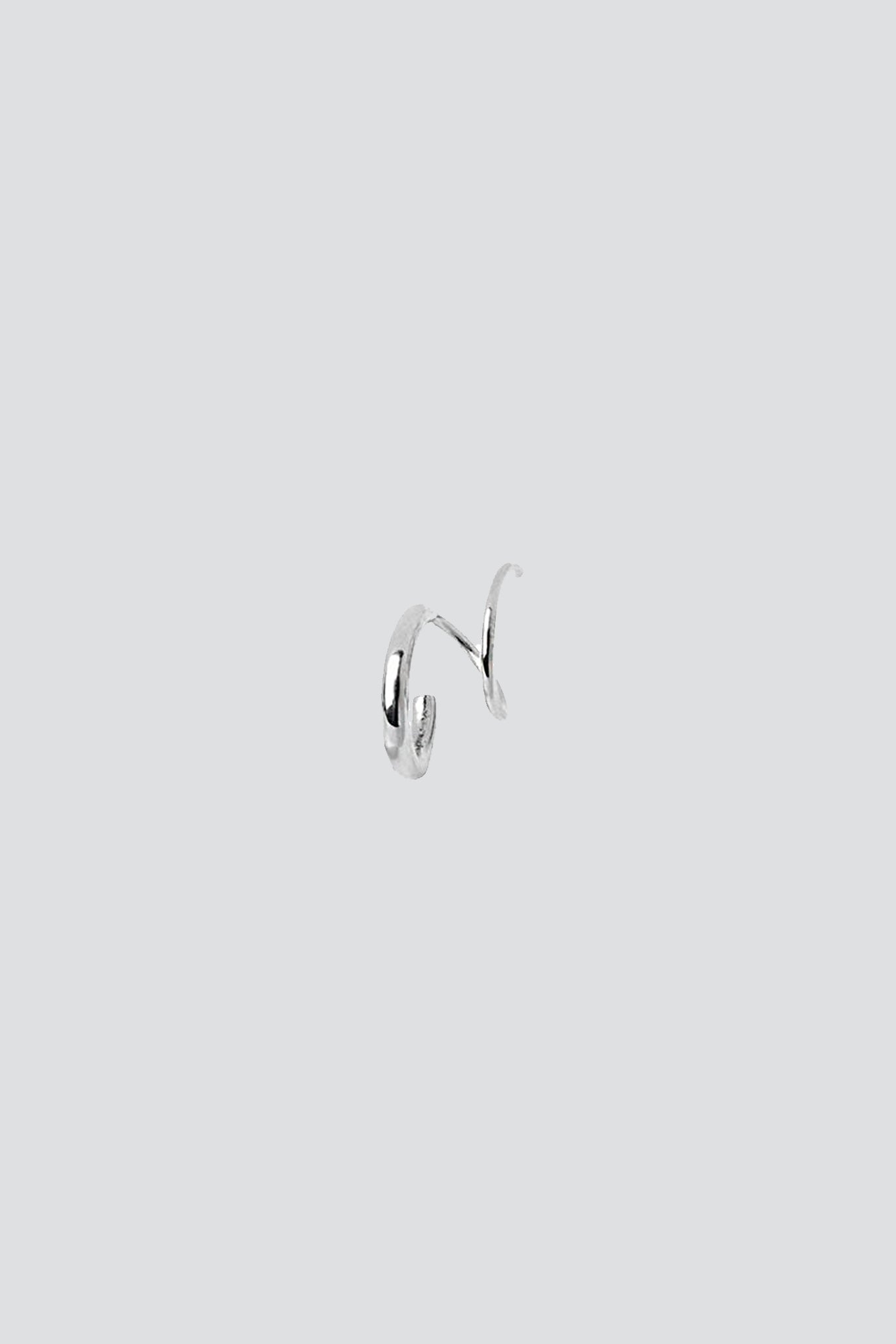 Silver Dogma Twirl Earring - Right